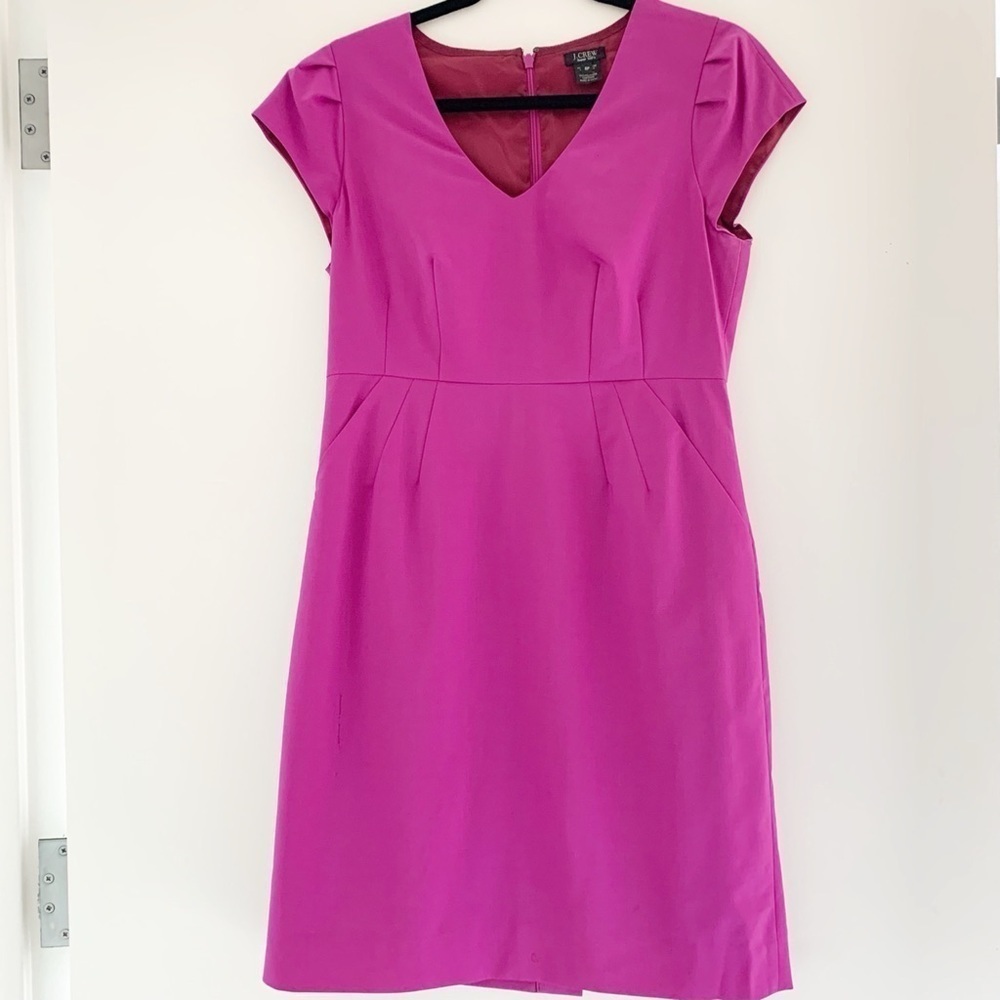 J. CREW Pink Super 120 Dress 8P